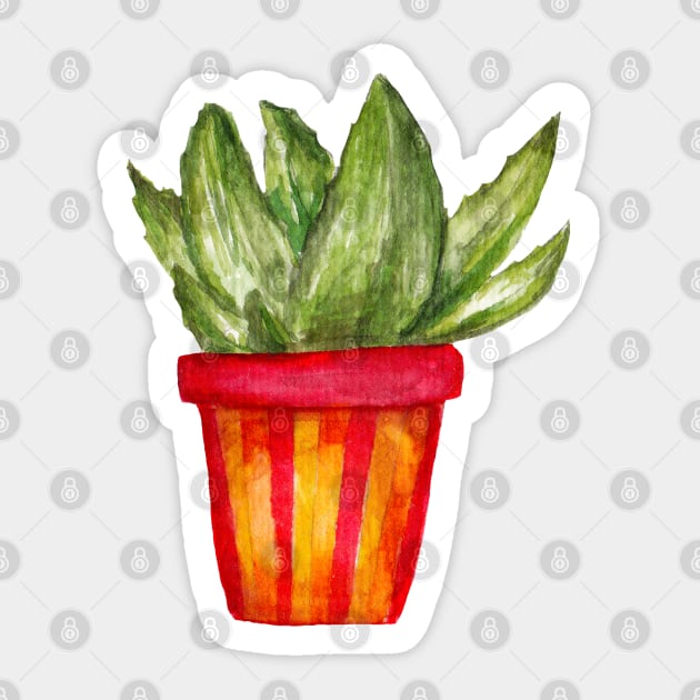 Watercolor cactus Sticker by lisenok